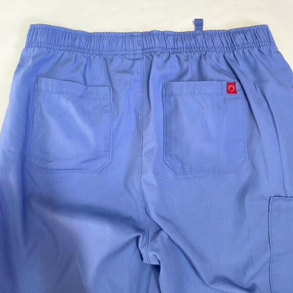 Red Panda Maevn 9726 Full Elastic Cargo Scrub Pants Ceil Blue Healthcare Size M - Picture 5 of 8